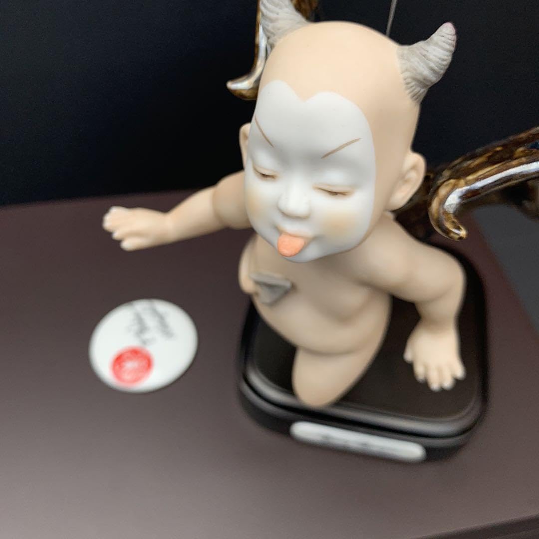 Amazon.co.jp: 陶人形 悪魔 天使 置物 オブジェ : おもちゃ