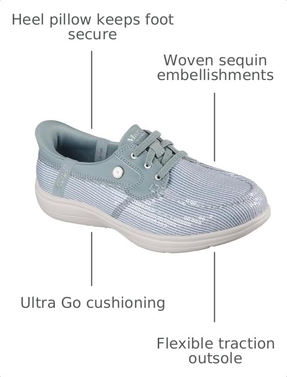 Image of Skechers Women's On-The-GO Flex Radiant | Martha Stewart Collab, Casual, Slip-ins, Ultra GO, Air-Cooled Goga Mat, Vegan, Machine Washable