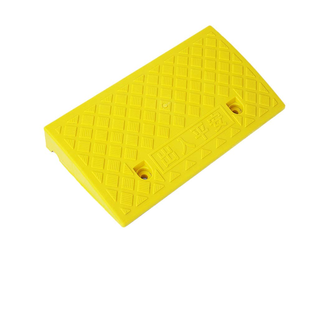 Rampas de plástico tricromáticas para escalones de interior, fáciles de usar, para carritos de jardín y scooters. Elimina la diferencia de altura entre escalones (color: amarillo, tamaño: 49 x 277 c