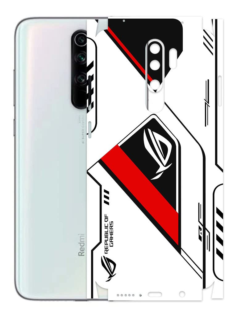 AtOdds - Redmi Note 8 Pro Mobile Back Skin Rear Screen Guard Protector Film Wrap (Coverage - Back+Camera+Sides) (Rog Red) (B0BRBDJYSQ) Amazon Price History, Amazon Price Tracker