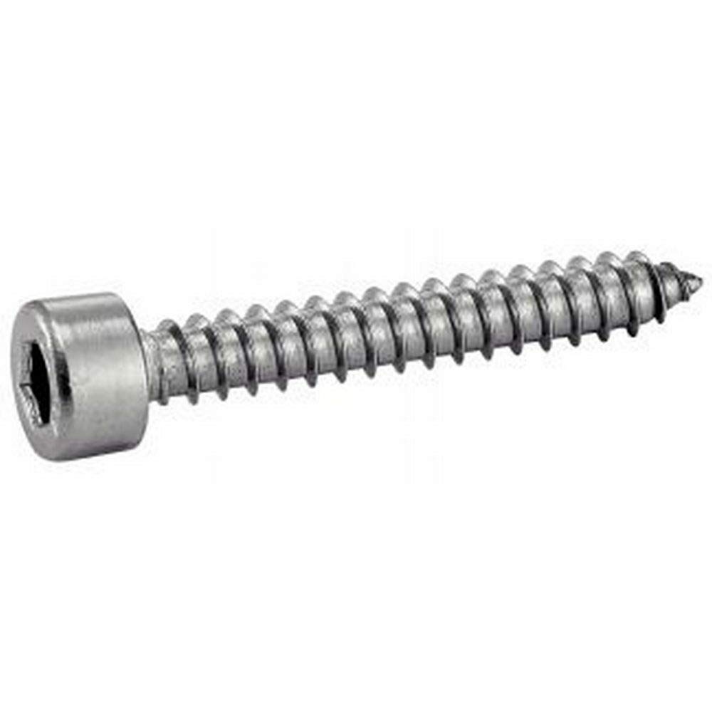 200 tornillos de chapa cilíndricos 4,8 x 50 acero inoxidable A2 hexágono interior forma C