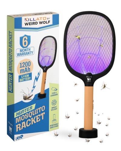 Image of Weird Wolf Auto Kill Electric Mosquito Bat with UV Light & Stand