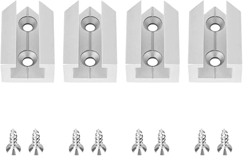 Miniatura 2 de POWERTEC 71415 Kit de intersección en T para pista en T de 38 pulgadas con agujeros preperforados y accesorios de montaje  3 x 3 pulgadas