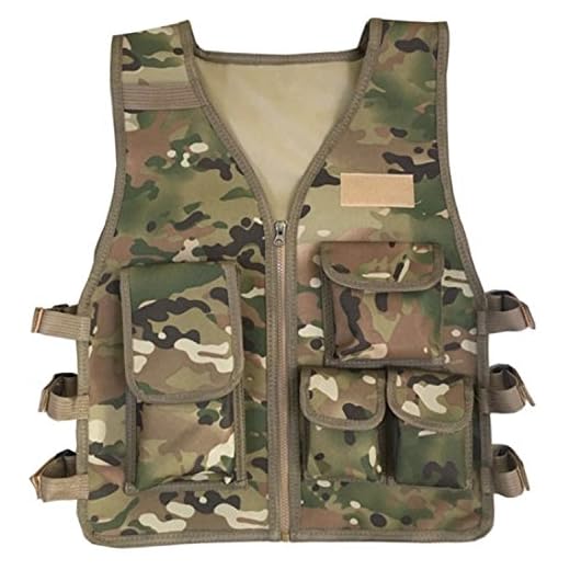 JOKHOO Kids Army Camouflage Outdoor Combat Vest (Cp Color,8-14 Year)