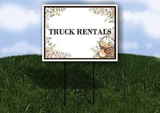 Truck Rentals Easter Spring Vintage Chicks Eggs Basket Brown Double Sided 18x24 in. Yard Road Sign