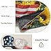 Xibuciein Independence Day Felt Area Rug with Dotted Non-Slip Backing, U.S. Flag Themed Farm Pig Rustic Farmhouse Sunflower Natural Floor Mat for Living Room Bedroom Office, 60x90cm, Rectangle