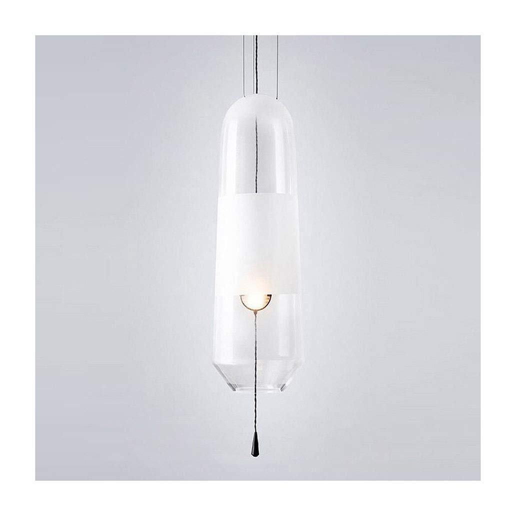 Lámpara de mesita de noche tipo candelabro de vidrio para dormitorio simple
