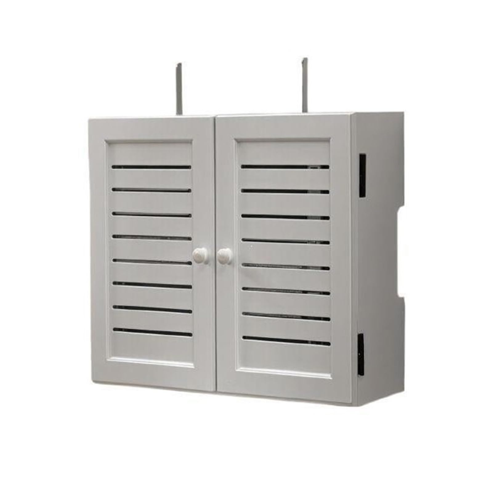 Armoire pour Routeur WiFi Fixation Murale, BoîTier dé Coratif pour Dissimuler Le Routeur WiFi, BoîTe de Rangement pour Routeur(Blanc,13.3x9.4in/34x24cm)