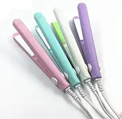 Mini Chapinha de Cabelo Portátil Bivolt (17cm) | Prancha Alisadora e Modeladora de Cachos | Aquecimento Rápido 160°C | Ideal para Franjas e Viagem | Acompanha Case
