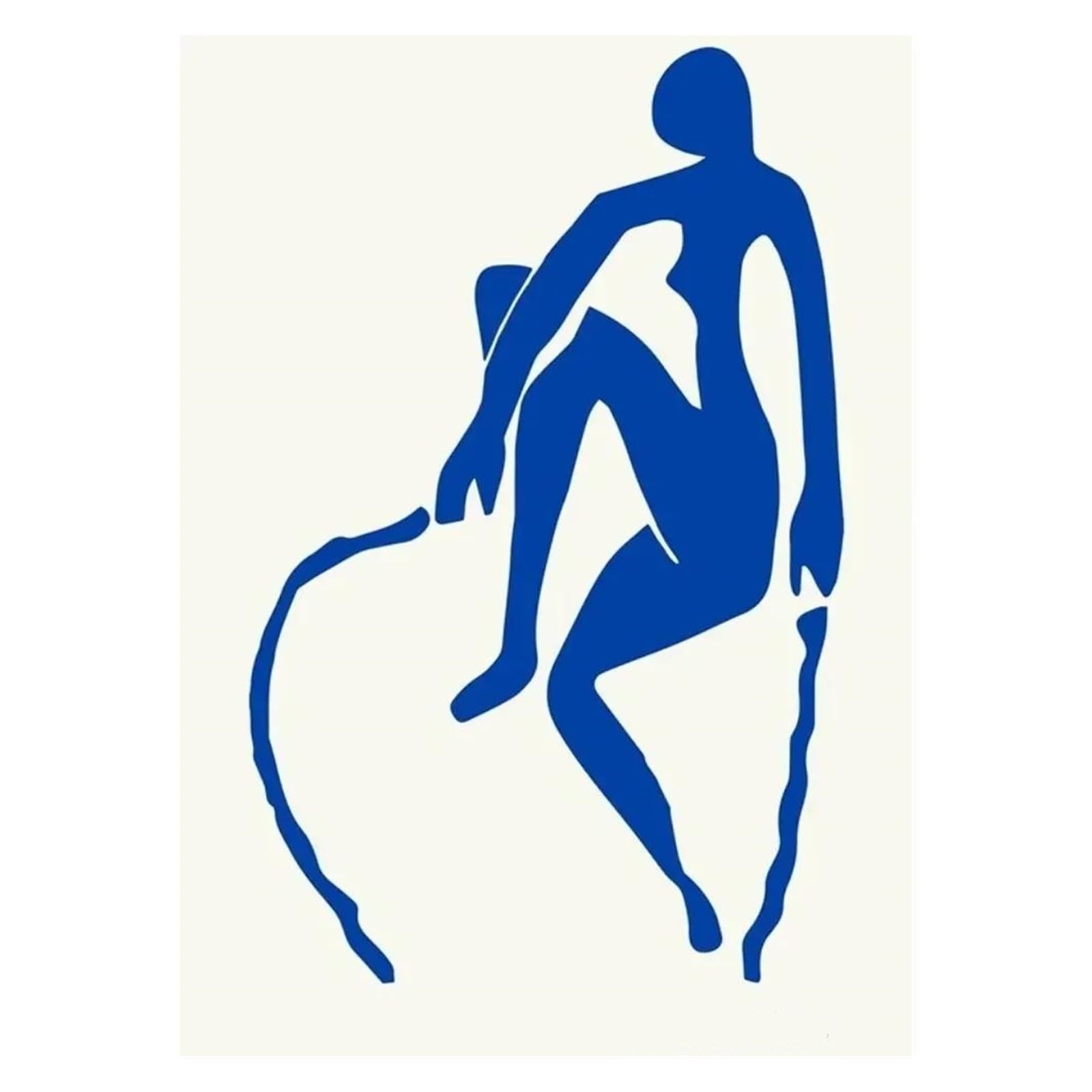 Byambd Girls D Byamb Aesthetic Pictures Abstract Blue Posters Prints Wall Art Canvas Painting Pictures Living Room Home Ecor Frameless(,40X50cm)