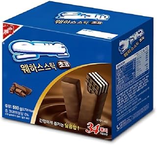 【韓国お菓子】オレオ ウェハーススティック チョコ味 510g(34本入)|ザクザク食感のチョココーティング ウェハース 個包装【並行輸入品】