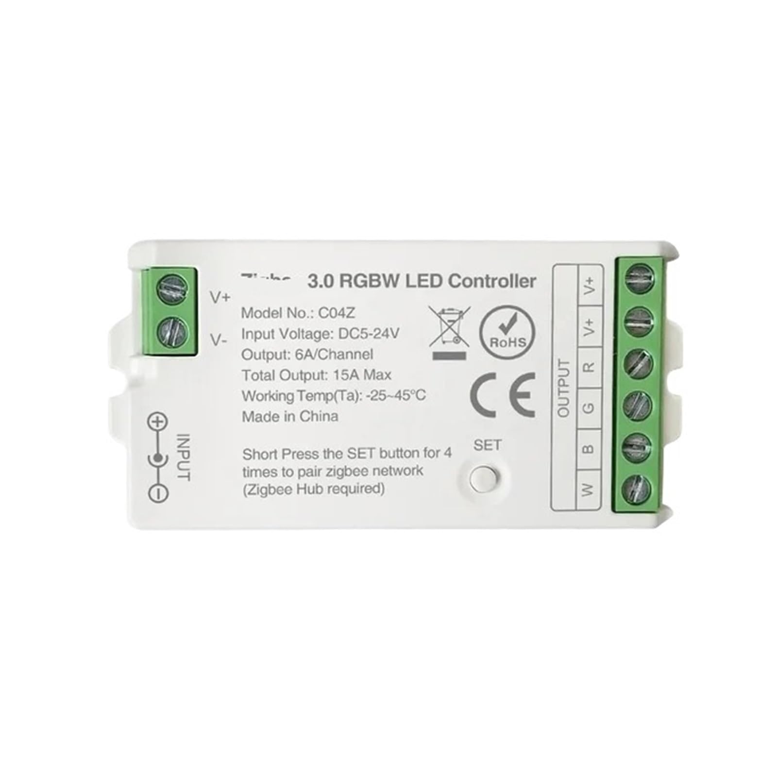 Controlador LED RGBW 3.0 DC5V-24V regulable para tira de luces RGBCCT
