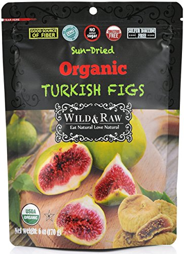 Organic Sun Dried Turkish Figs - 6oz (Pack of 6) - Kosher