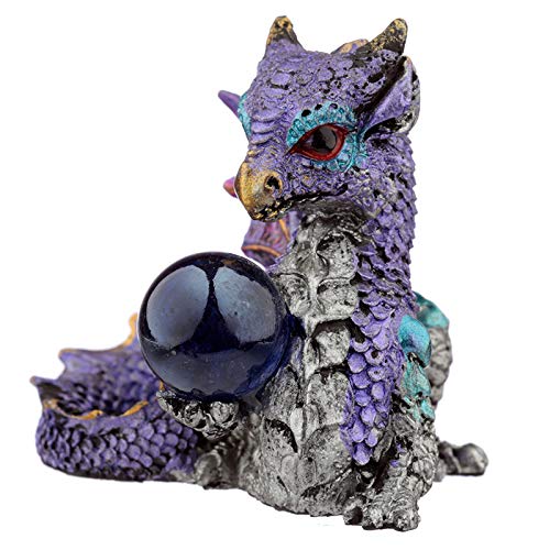 HoitoDeals Random Colour All Seeing Orb Elements Dragon Figurine For Decoration Item