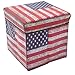 PATKAW Przechowywanie Kostki Otomana Vintage Amerykańska Flag Stołek Stołek Stołkowy Stołek Stołowy Z Pokrywką Do Ratowania Przestrzeni Sypialni Korytarz