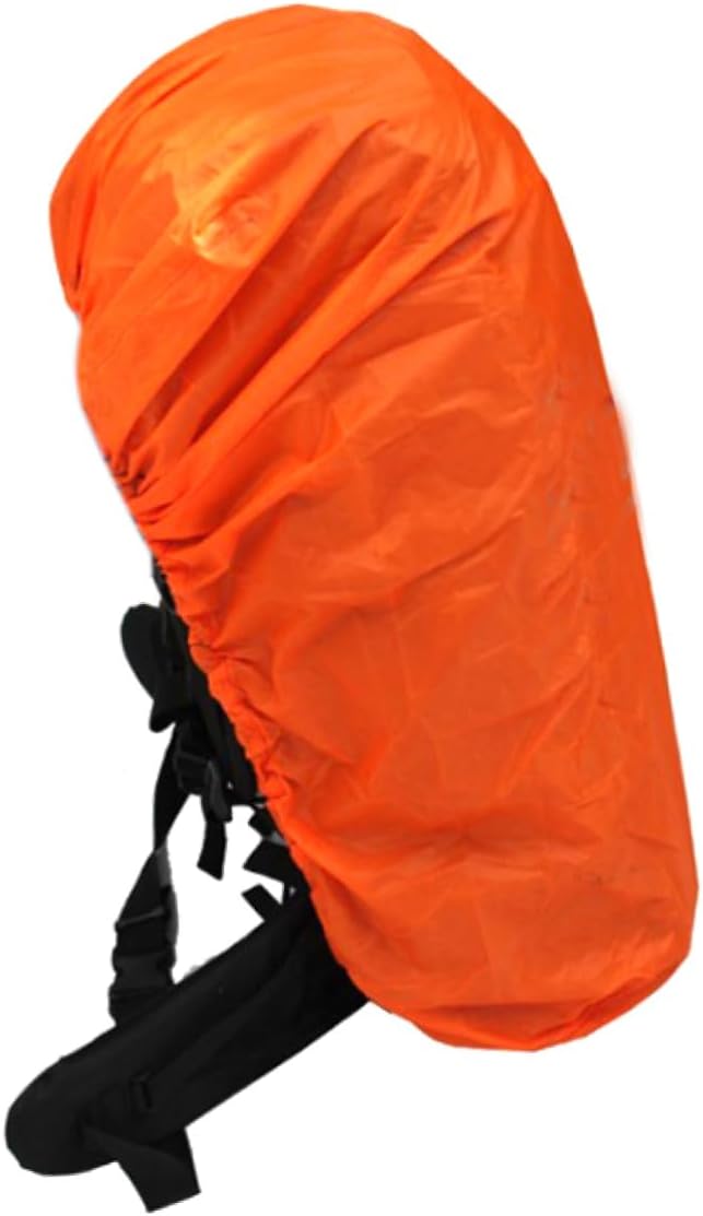 Rainproof Backpack Cover for Backpacks Ultralight Bright Orange for Hiking Camping and Outdoor Activities