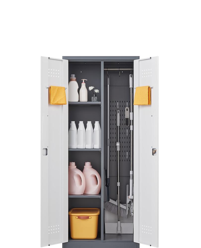 72.8" H Utility Closet For Brooms And Mops, Cleaning Metal - View #14