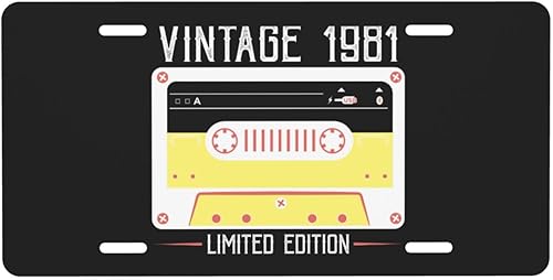 Placa de matrícula vintage de edición limitada de 1981, placa de metal novedosa, placa de aluminio para decoración de placa delantera de automóvil,