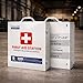 EVERLIT CARE 3-Shelf OSHA-Compliant First Aid Kit, ANSI Class B+ 100 Person Emergency First Aid Cabinet for Buiness, Job Site, Industrial Manufacturing Facility, Restaurant, and Kitchen