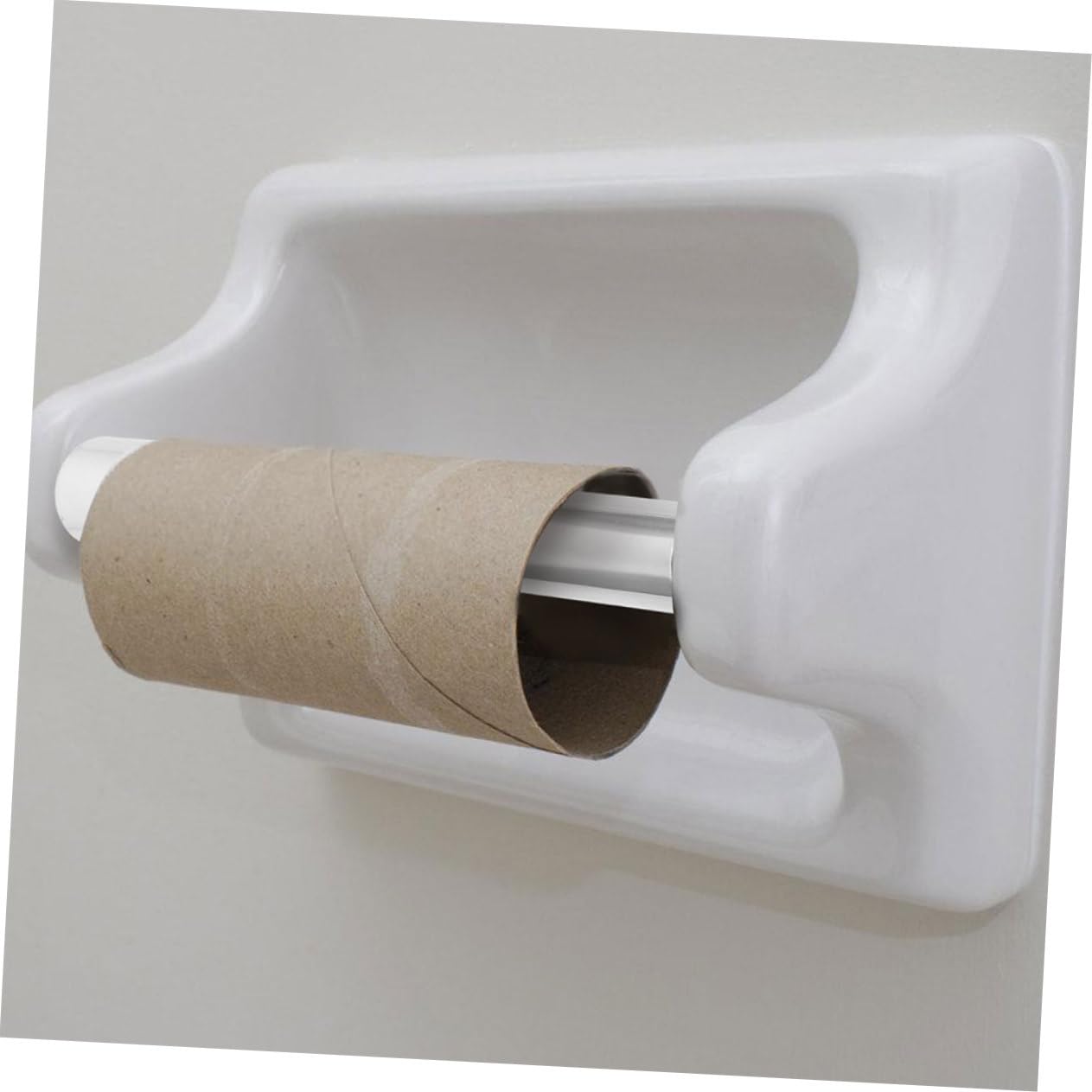 Set 4 Pezzi Portarotolo di Carta Igienica Rullo di Ricambio Retrattile in Pp Facile da Usare, Accessori per Bagno per Case e Hotel