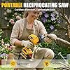 RAYLEEY Cordless Reciprocating Saw, Brushless Motor, 2x4000mAh Battery, 8 Saw Blades, 2-Speed Variable 0-3500 SPM, LED Light, Keyless Blade Clamp #4