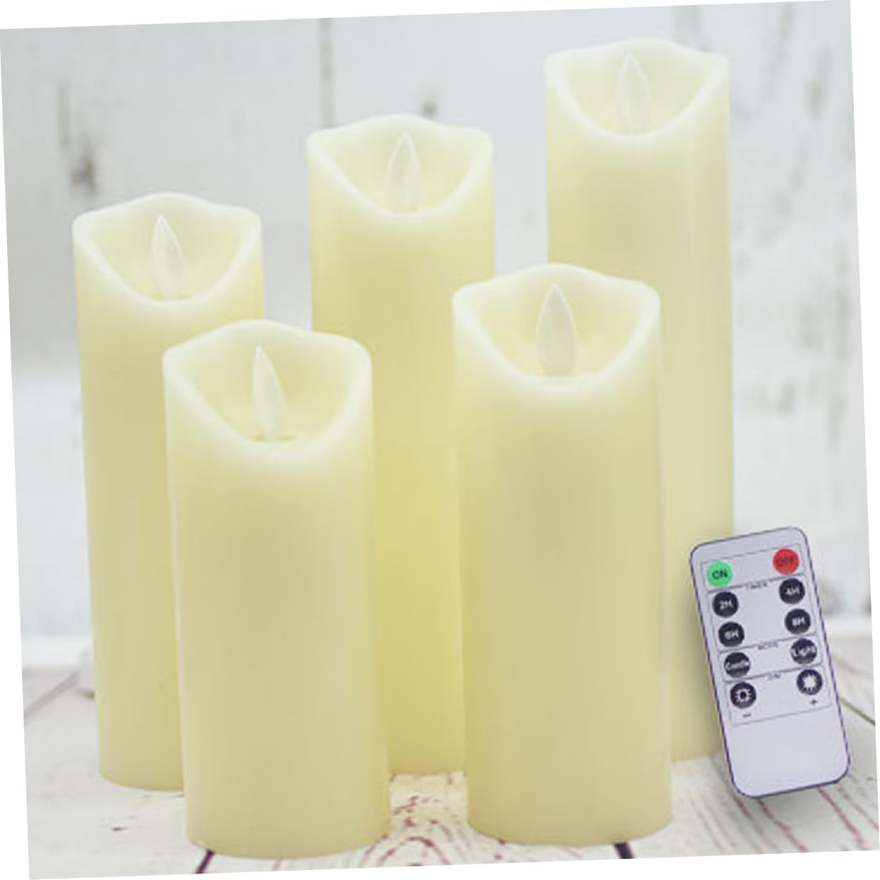 Tofficu 5pcs Flameless Electric Candles Set Decorative Lamps for Home Wedding Banquet Decorations