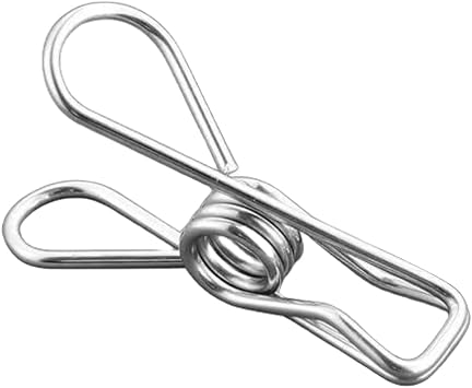 10 Pack Stainless Steel Small Clothes Pins,Chip Clips,Picture Clips,Paper Clips, Food Clips,Multipurpose Metal Wire Utility Clips for Home,Office,Travel, DIY