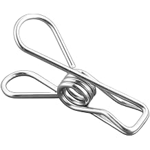 10 Pack Stainless Steel Small Clothes Pins,Chip Clips,Picture Clips,Paper Clips, Food Clips,Multipurpose Metal Wire Utility Clips for Home,Office,Travel, DIY