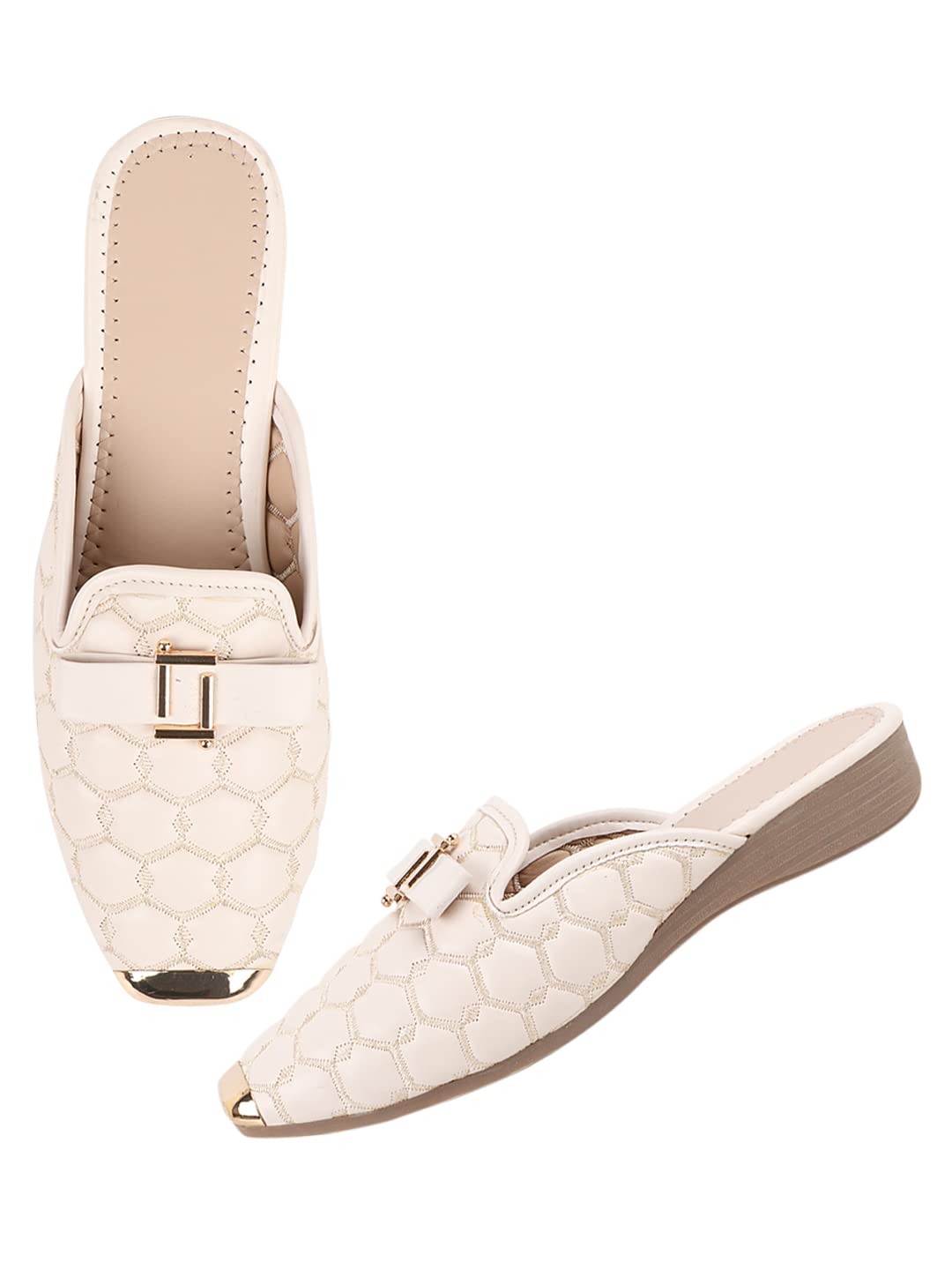 TRYME Style Fancy Trending and Comfort Flat Bellies Sandal Ballerinas for Womens and Girls Cream (B0B615CHB1) Amazon Price History, Amazon Price Tracker