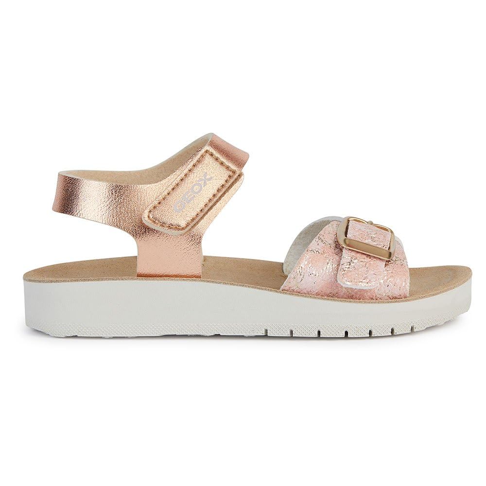 Geox Girls J Costarei Gi Sandal, Rose Gold, 11.5 UK Child
