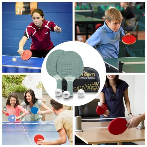 Image of Senston Table Tennis Rackets Set, Professional Table Tennis Racket with 3 Balls, Composite Rubber Ping Pong Paddle Set