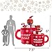 Christmas Masters 6 Foot Inflatable Hot Cocoa Mug Float Cups with Holiday Gingerbread Man & Woman Cookie and Marshmallows LED Lights Indoor Outdoor Yard Lawn Decoration, Cute Fun Xmas Holiday Blow Up