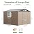 MXV 10 x 8FT Outdoor Storage Shed, Metal Garden Shed with Windows, Double Lockable Doors & Sloped Roof, Magnetic Solar Lamp, Waterproof Tool Sheds for Backyard Garden Patio Lawn, Brown