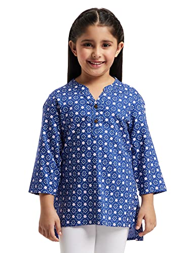 Image of Amazon Brand - Jam & Honey Girl's Cotton Regular Short Kurti