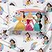 Disney Princess Twin Sheet Set - 3 Piece Kids Bedding Set Includes Pillow Cover – Super Soft Rainbow Microfiber Sheets Features Moana, Belle & Rapunzel