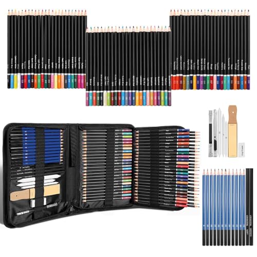 Image of Artownlar 95 Pieces Professional Sketching Kit for Artists, Shading Pencil Set with Premium Zipper Case, Graphite Charcoal Sketch Pencil Kit, Drawing Kit, Art Supplies, Best Gift for Artists, DIY