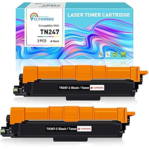 Clywenss TN247 TN243 Toner Cartridge Replacement for Brother TN-247 TN-243 for HL-L3230CDW HL-L3270CDW HL-L3210CW DCP-L3550CDW DCP-L3510CDW MFC-L3750CDW MFC-L3710CW MFC-L3730CDN MFC-L3770CDN (2-Black) Cover