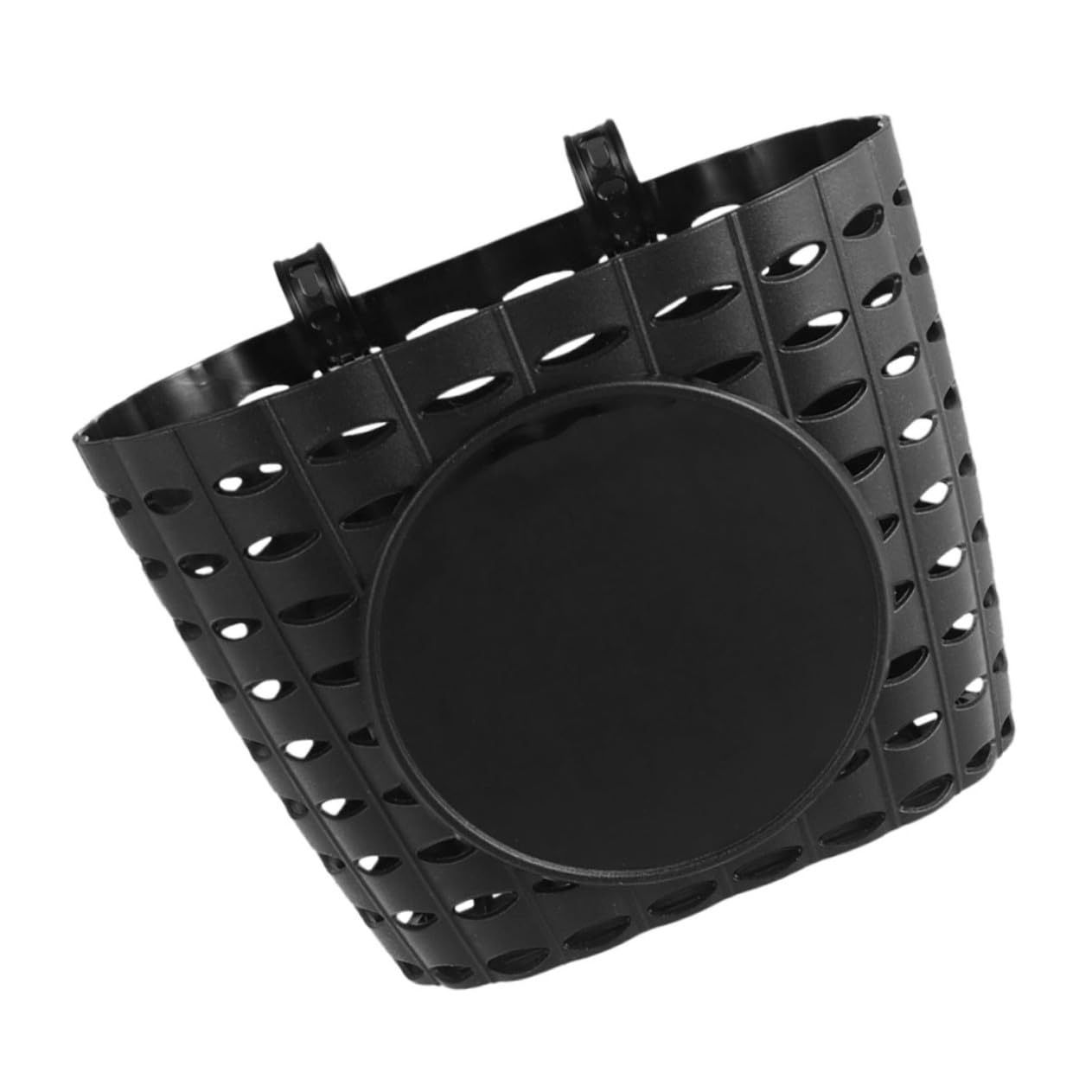 Cesta de Bicicleta para Niños de Plástico Negra Desmontable con Correa Ajustable para Accesorios de Bicicleta Cómoda y Segura