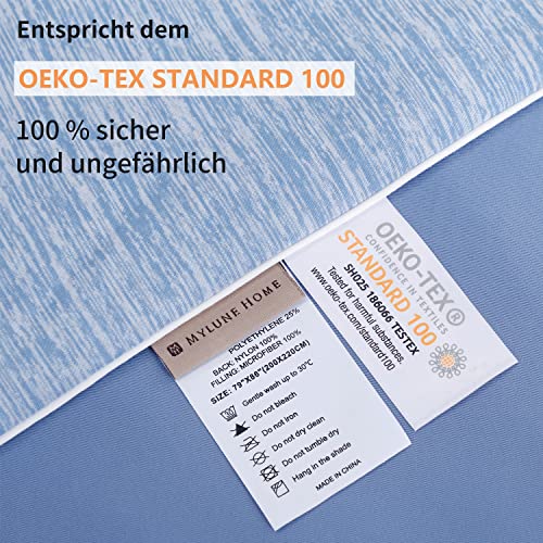 MH MYLUNE HOME Kühldecke Leichte Sommerdecke, Arc-Chill Q-Max0.458, 2in1 Kühlende Bettdecke 150x200, Sommerbettdecke Kuscheldecke Wohndecke Reisedecke Cooling Blanket (blau, 150 x 200 cm)