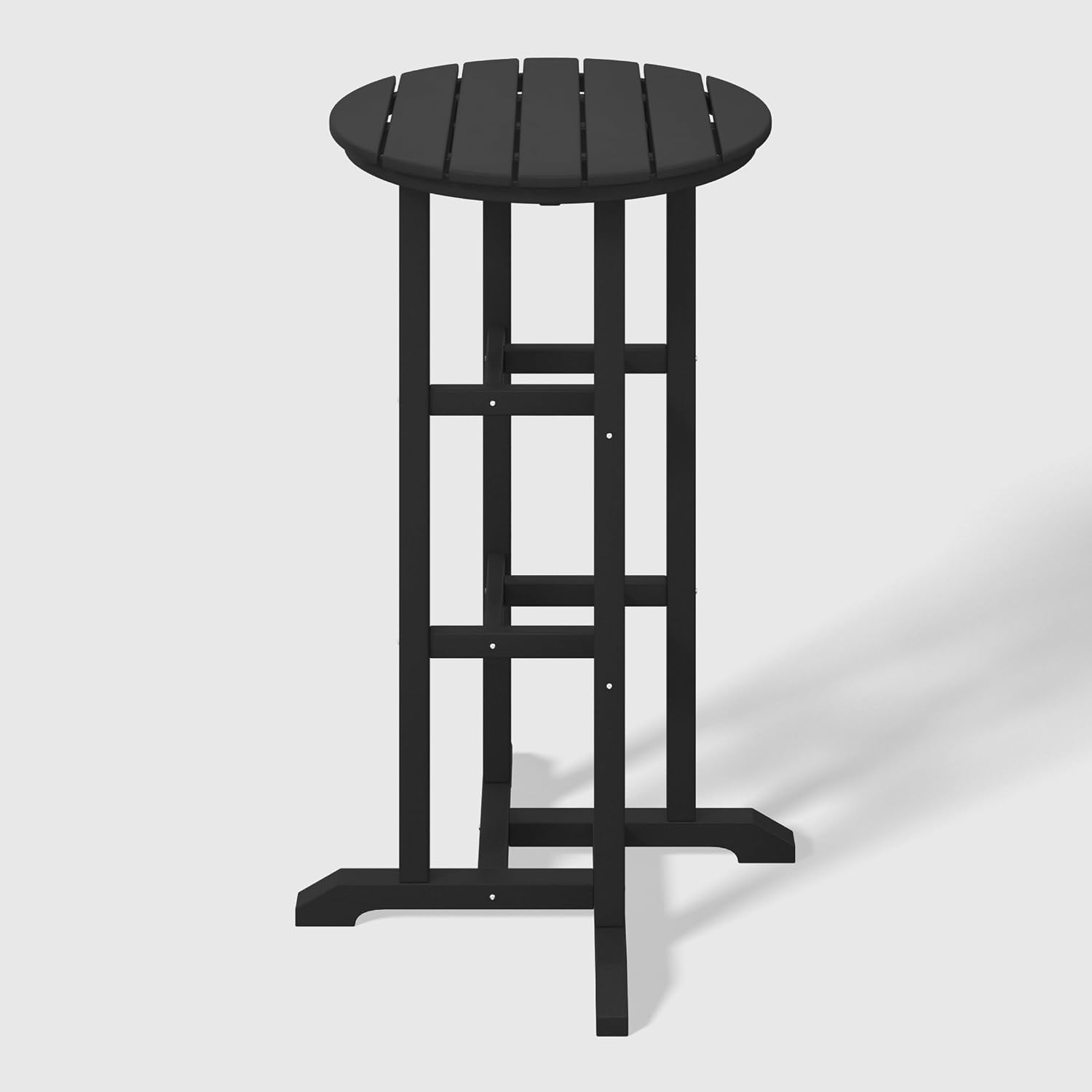 WestinTrends Malibu 42" Counter Height Round Outdoor Patio Bistro Bar Table, Black