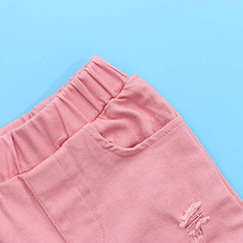 Toddler Bell Bottoms Girls Denim Flared Pants Little Kids Bell-Bottomed Ruffle Trousers Ripped Jeans2