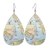 Árbol de otoño con aretes de bicicleta envejecidos, para mujeres, ligeros, minimalistas, niñas, exquisitos adornos y regalo de San Valentín, One Size, Cuero, No es una piedra preciosa