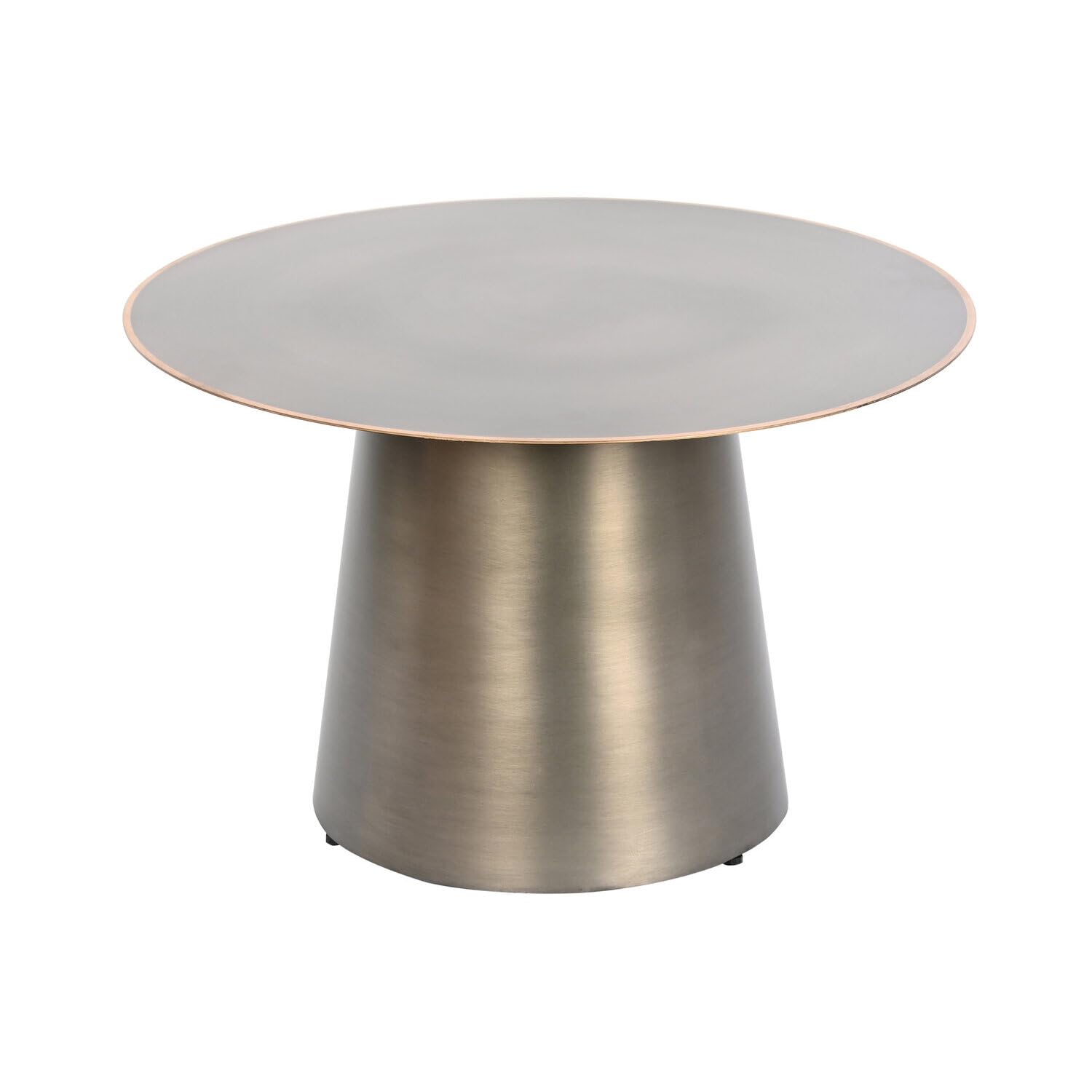 Table d'appoint en métal nickel 60 cm pour vos moments de détente au salon