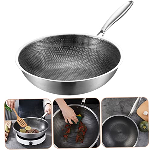 Wok de acero inoxidable con recubrimiento antiadherente miniatura 6