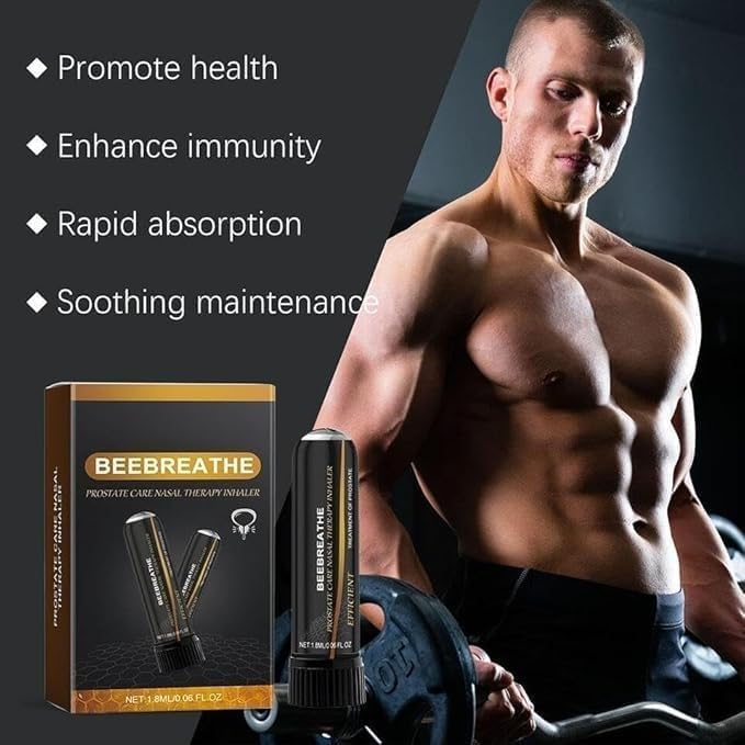 Bee Breath Men's Prostate Wellness Nasal Inhaler - Herbal Formula for Energy, Hormonal Support and Life Power. Natural nose spray for daily prostate health, mood balance and immune boost (1) Bee Breath Men's Prostate Wellness Nasal Inhaler - Herbal Formula for Energy, Hormonal Support and Life Power. Natural nose spray for daily prostate health, mood balance and immune boost (1)