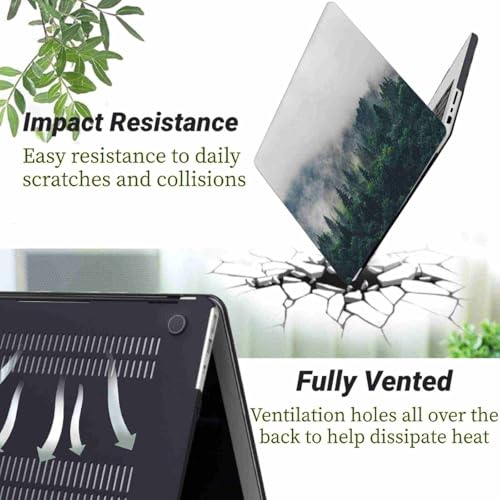 Carcasa MacBook 12 A1534 con funda y protector teclado diseño bosque 4