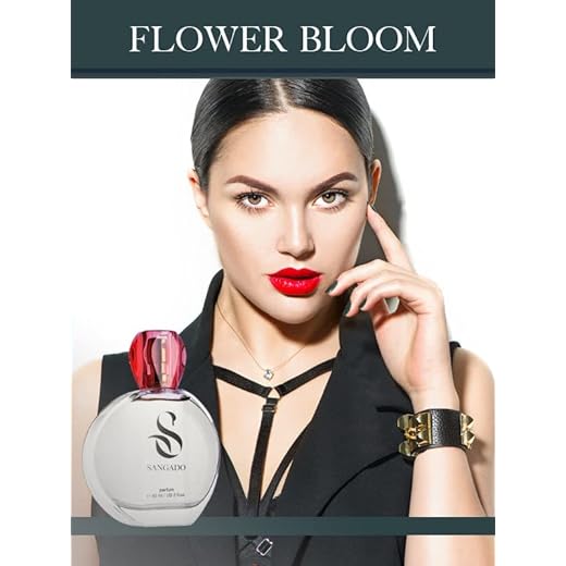FLOWER BLOOM by SANGADO, Perfume for Women, 8-10 hours long-Lasting, Luxury,Amber Floral, Fine French Essences, Extra-Concentrated (Parfum), Sweet, Warm