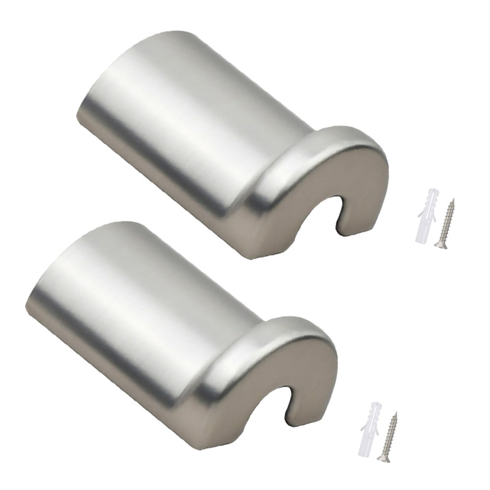 Nucelit of 2 Modern Curved Shaped Hooks Contemporary for Living Room Entryway Zincs Alloy Hanger for Hanging Clothes Hats Zincs Alloy Hook