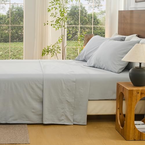 Image of Bedlifes 100% French Linen Queen Bedding Set - 18-24 inch Extra Deep, 6-Piece | Soft & Durable, Breathable & Cooling, Flax Linen Sheet, OEKO-TEX Certified, Moisture Wicking, Easy Care, Machine Washable