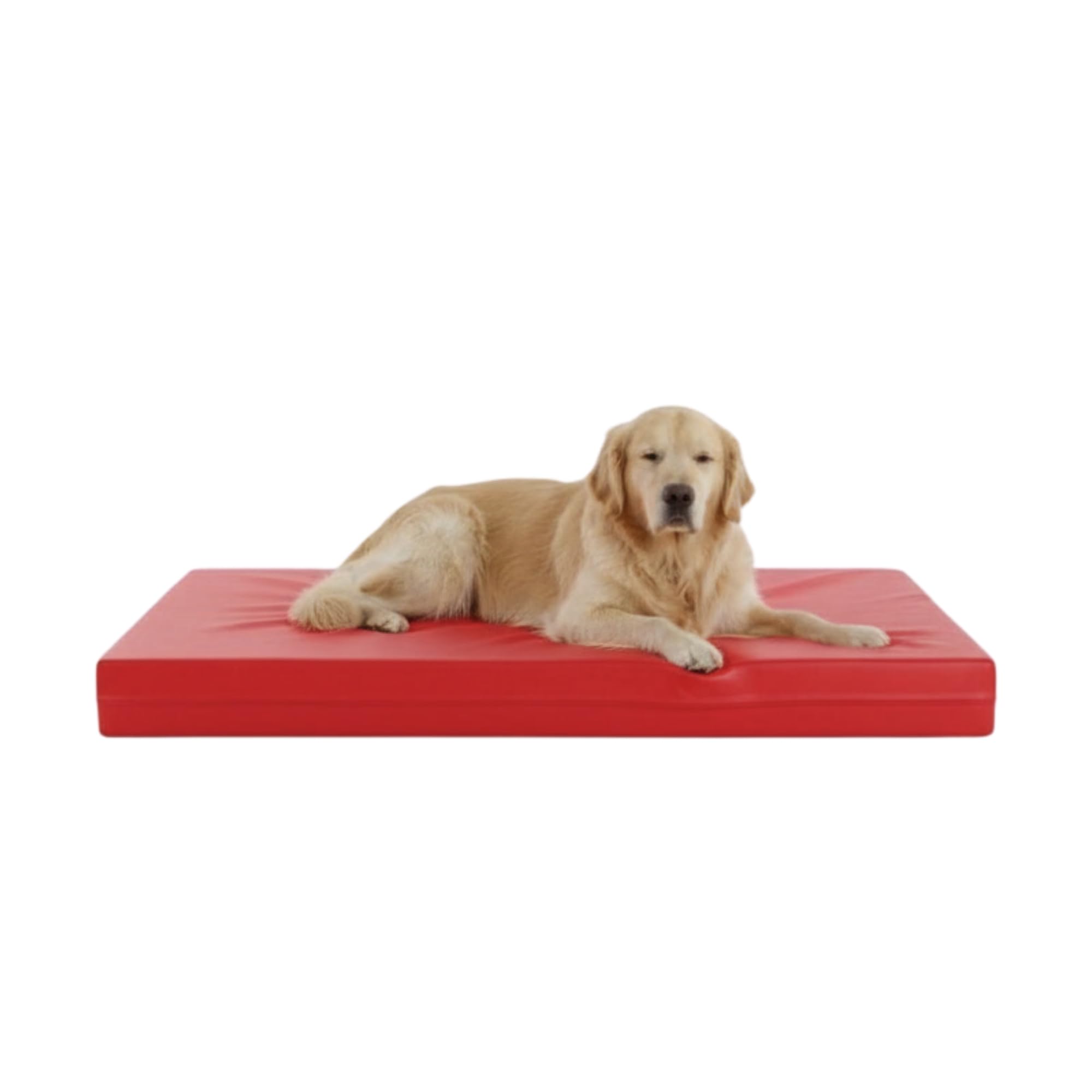 Kosiproducts Replacement Dog Bed Cover, Red Spare Cover for Pet Beds, Anti Pill Fleece, Machine Washable, Zip Fastening To Fit [114cm x 75cm x 10cm]